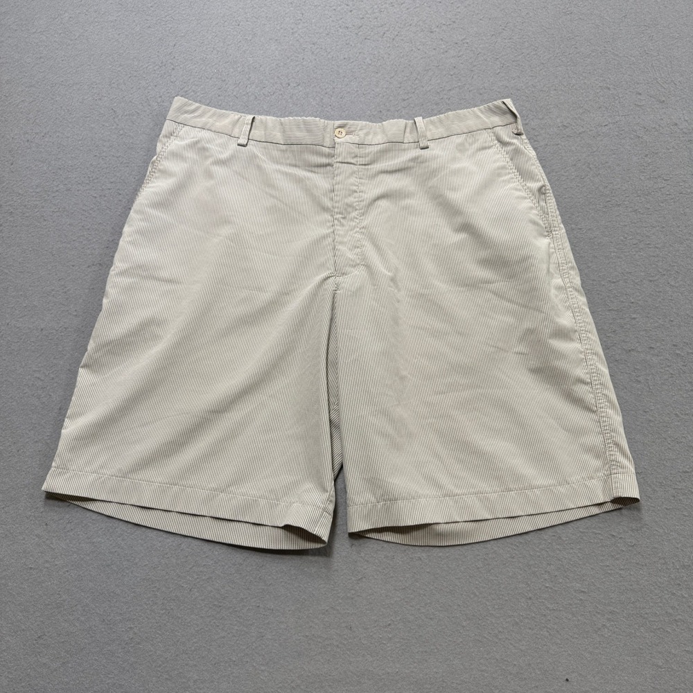 Nike Golf Shorts Men's 38 Khaki Fit Dry Tech Flat Front Tennis Training Athletic